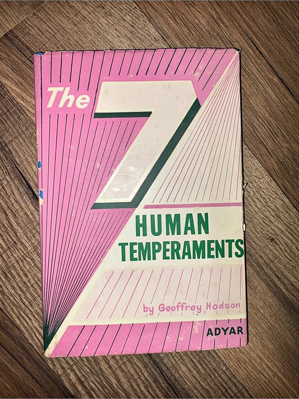 The 7 Human Temperaments Vintage Book Pink by Geoffrey Hodson
